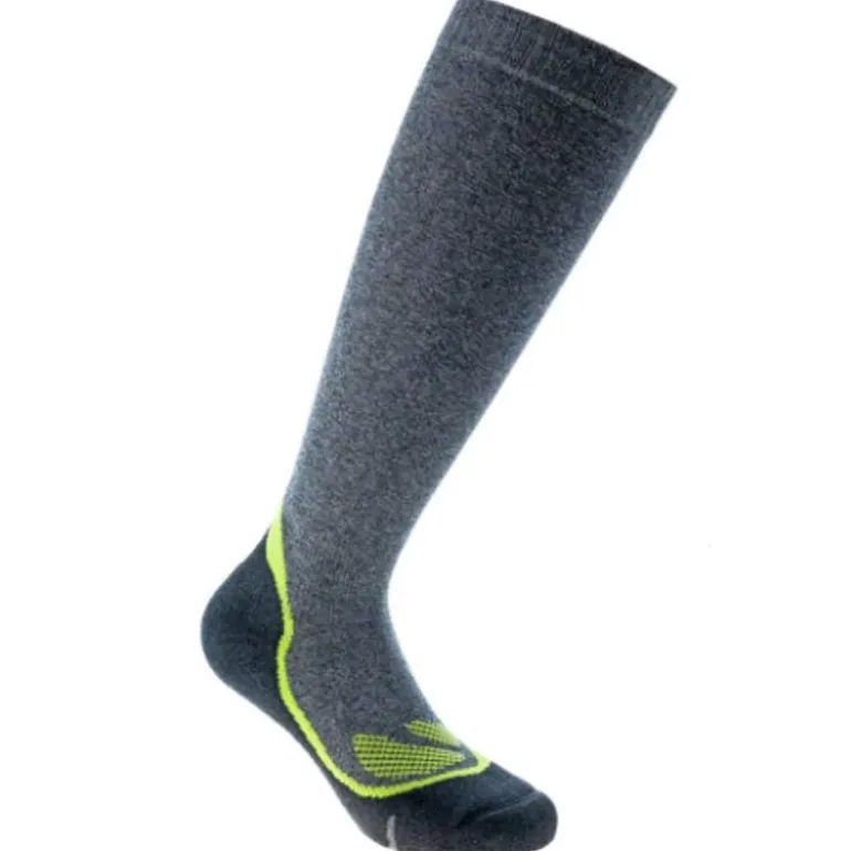 CALZE LUNGHE TREKKING COTTON 60 ANTRACITE LIME