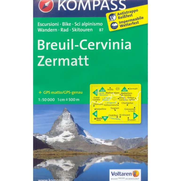 Cartina Breuil-Cervinia-Zermatt