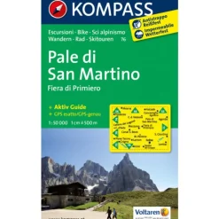 Cartina escursionistica Pale di San Martino 1:25000
