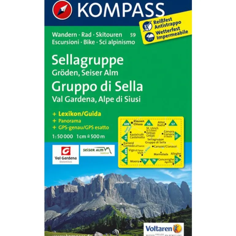 Cartina Gruppo Di Sella Marmolada