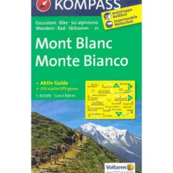 Cartina Monte Bianco