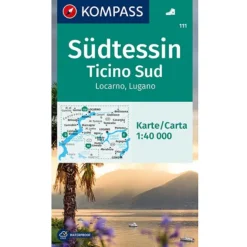 Cartina Tessin Süd Locarno Lugano 1:40.000