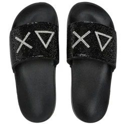 Ciabatte donna Slippers strass logo