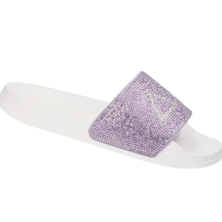 Ciabatte donna Slippers strass logo