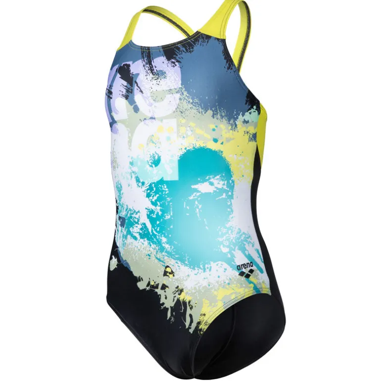 Costume bambina stampa Waves breaking