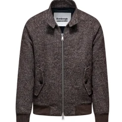 Giacca uomo bomber lana spigato