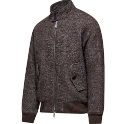 Giacca uomo bomber lana spigato
