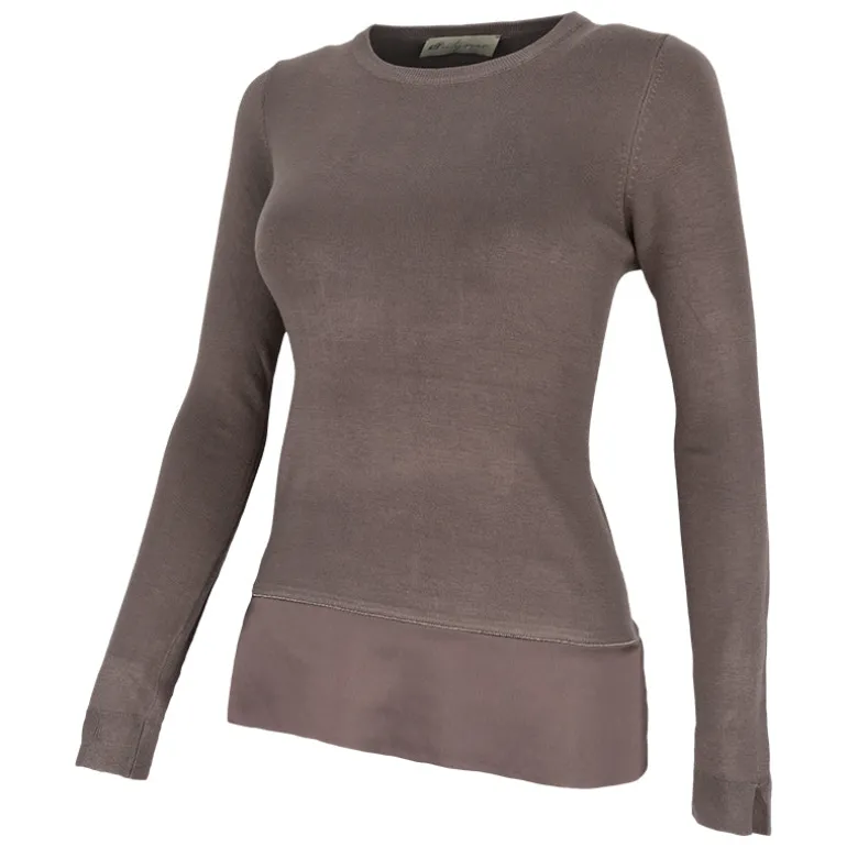 Maglione donna bordo raso