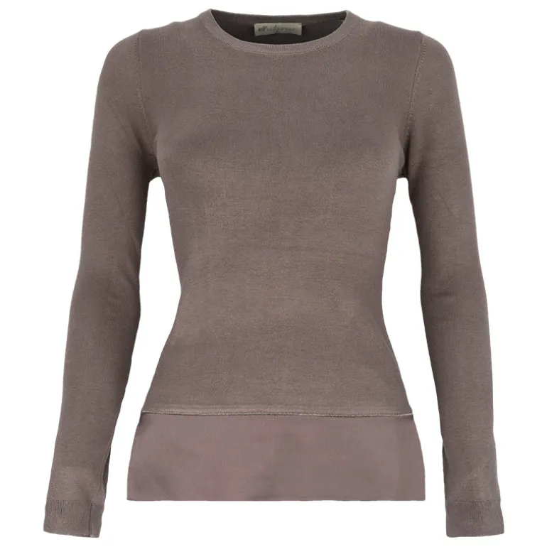 Maglione donna bordo raso