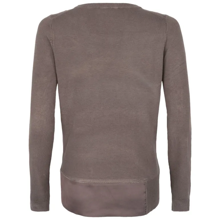 Maglione donna bordo raso