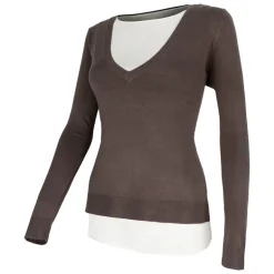 Maglione donna V + canotta raso
