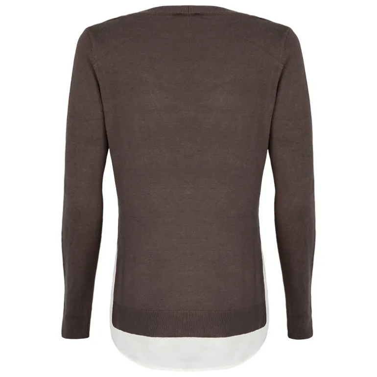 Maglione donna V + canotta raso