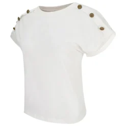 T-Shirt donna bottoni