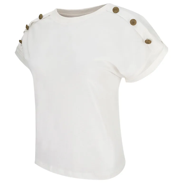 T-Shirt donna bottoni