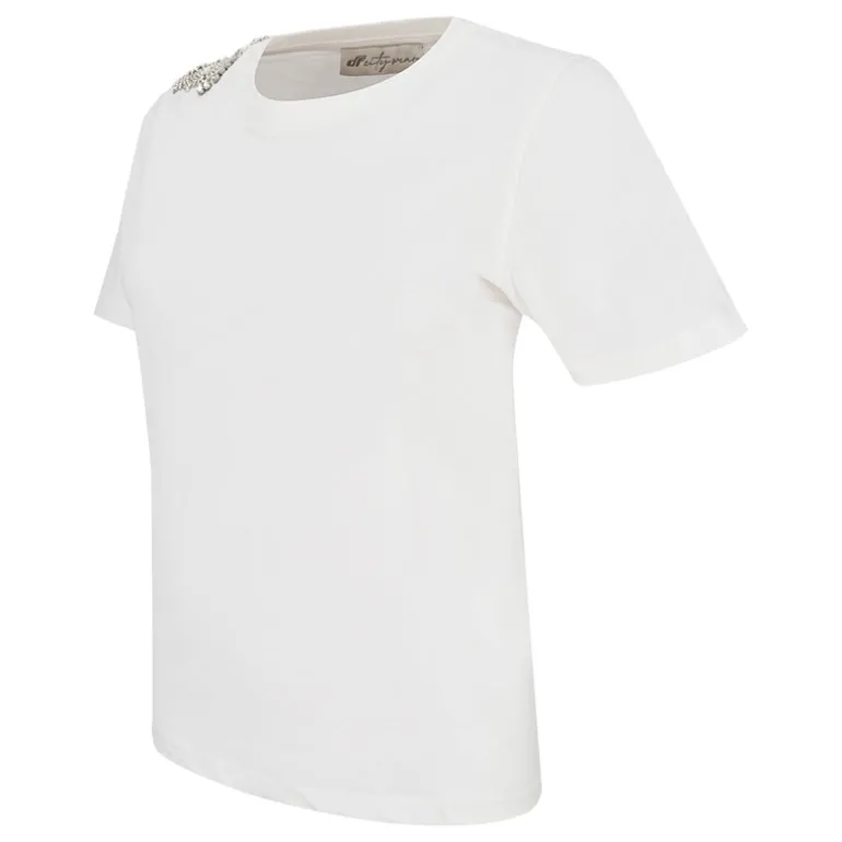 T-Shirt donna strass